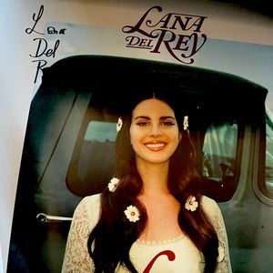 Lana Del Rey poster 24x24. Autographed
